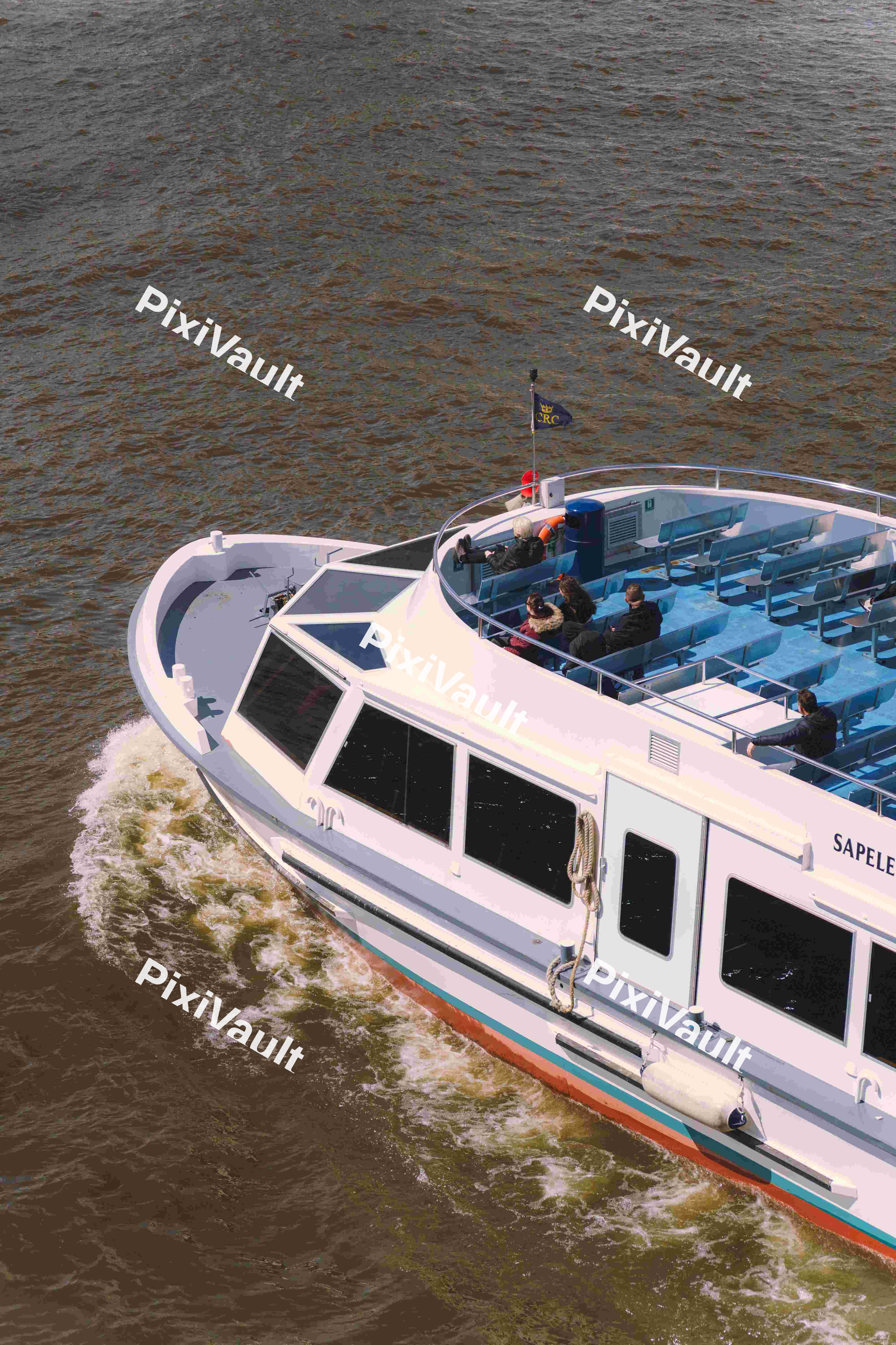 Tourists On Thames Boat